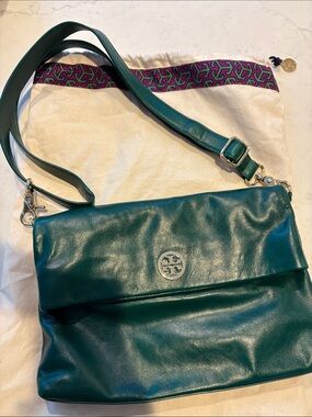 Tory Burch Green Leather Crossbody/shoulder Bag
